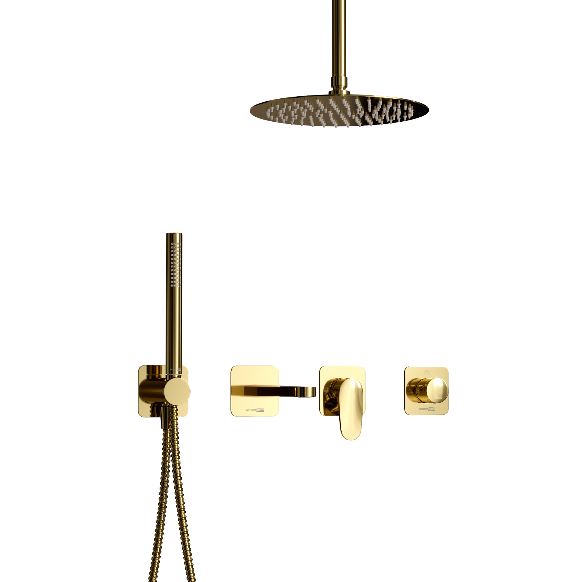 Встраиваемый комплект для ванны с верхней душевой насадкой и лейкойA2151.278.234.208.280.197.281.279