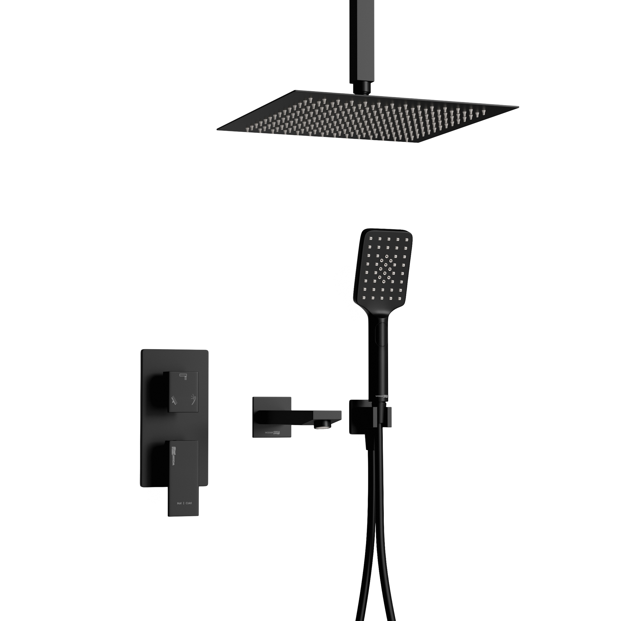 Встраиваемый комплект для душа с верхней насадкой и лейкой A2071.152.162.222.242.130.220