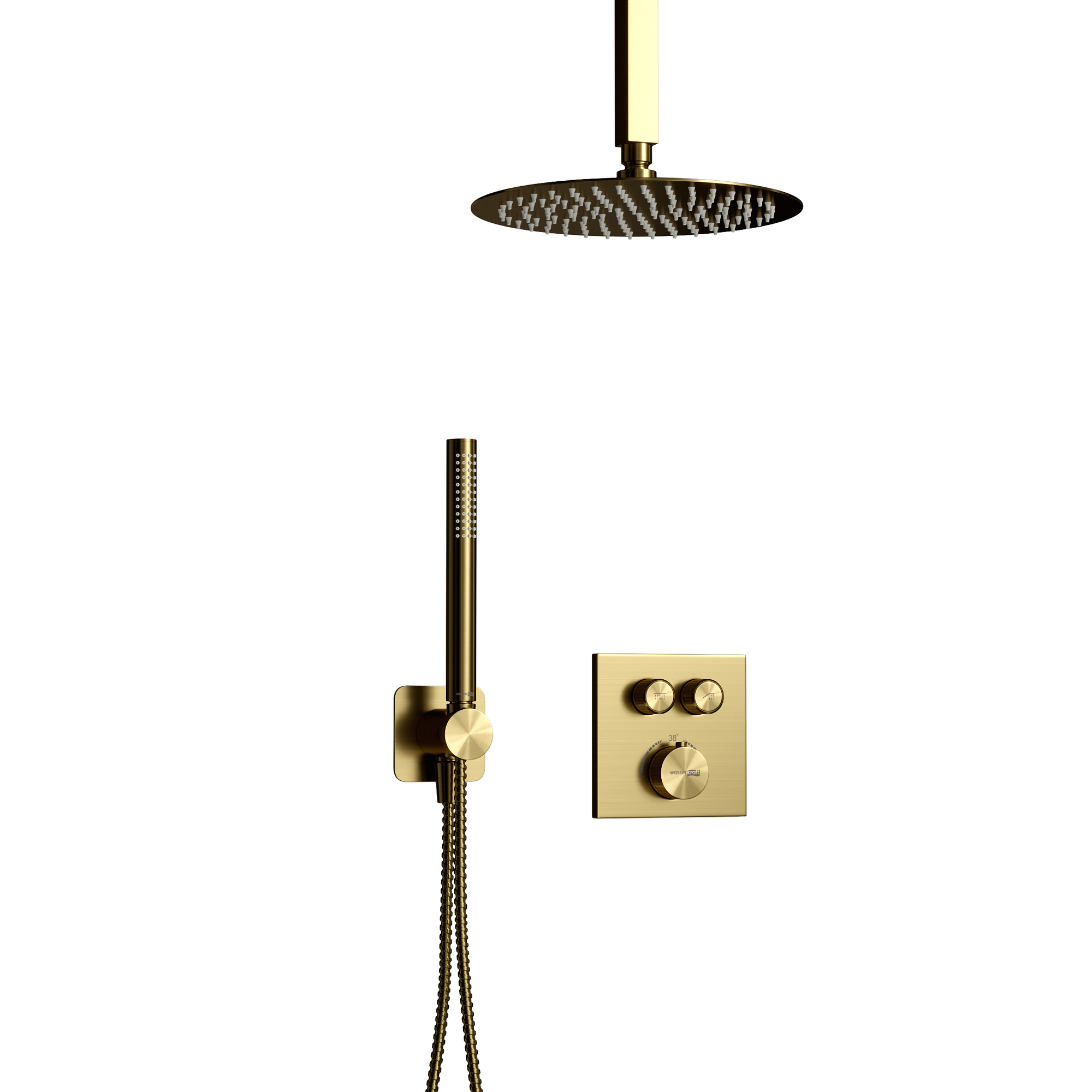 Встраиваемый комплект для ванны с изливом и верхней душевой насадкойA5548.235.259.285.194.286