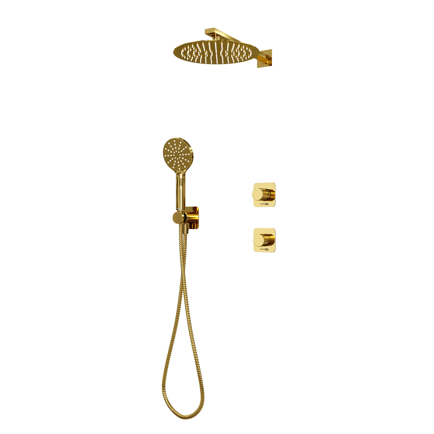 Встраиваемый комплект для душа с верхней душевой насадкой и лейкой A7651.303.183.208.280.197.348