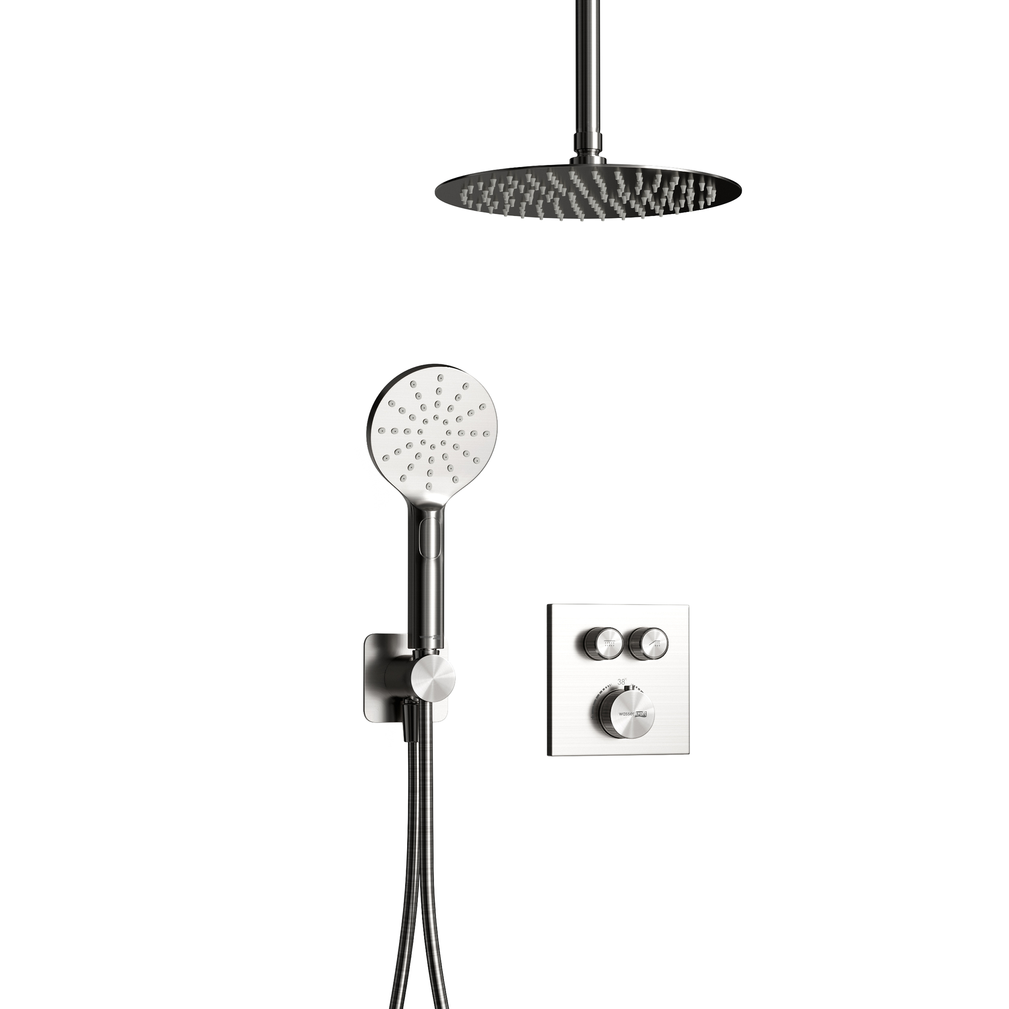 Встраиваемый комплект для ванны с изливом и верхней душевой насадкойA4248.352.121.275.355.347