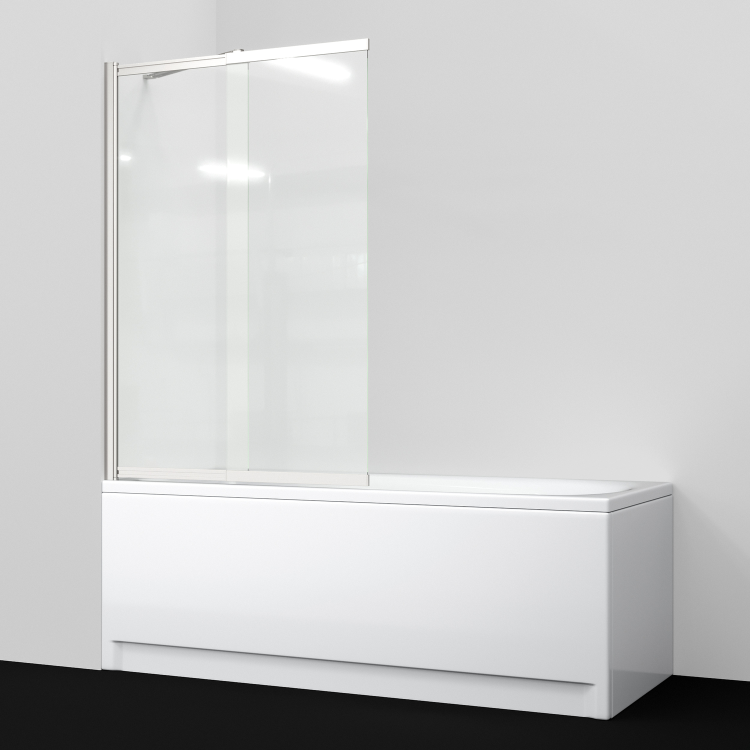 Стеклянная шторка на ванну с фиксатором Tauber 64S02-80WSF