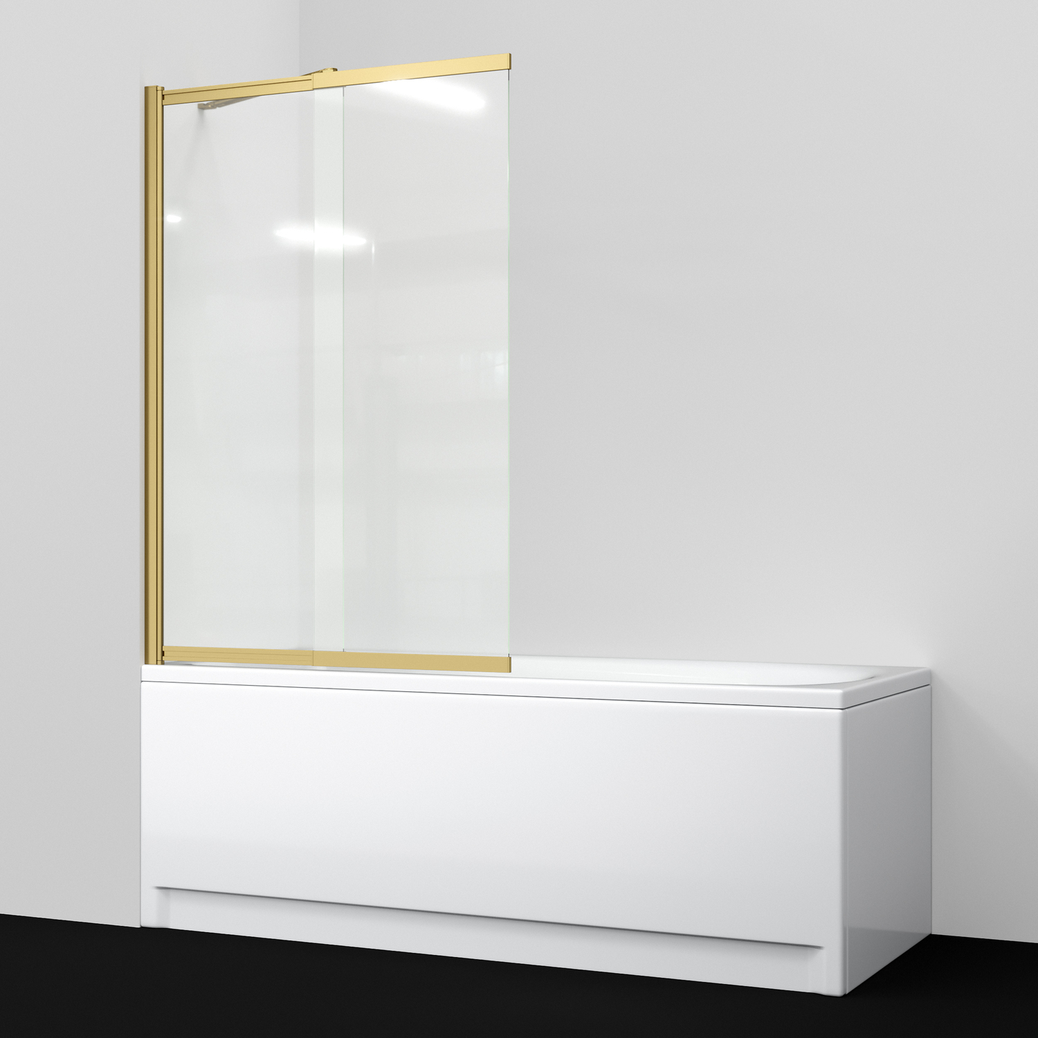 Стеклянная шторка на ванну с фиксатором Schunter 82S02-80F