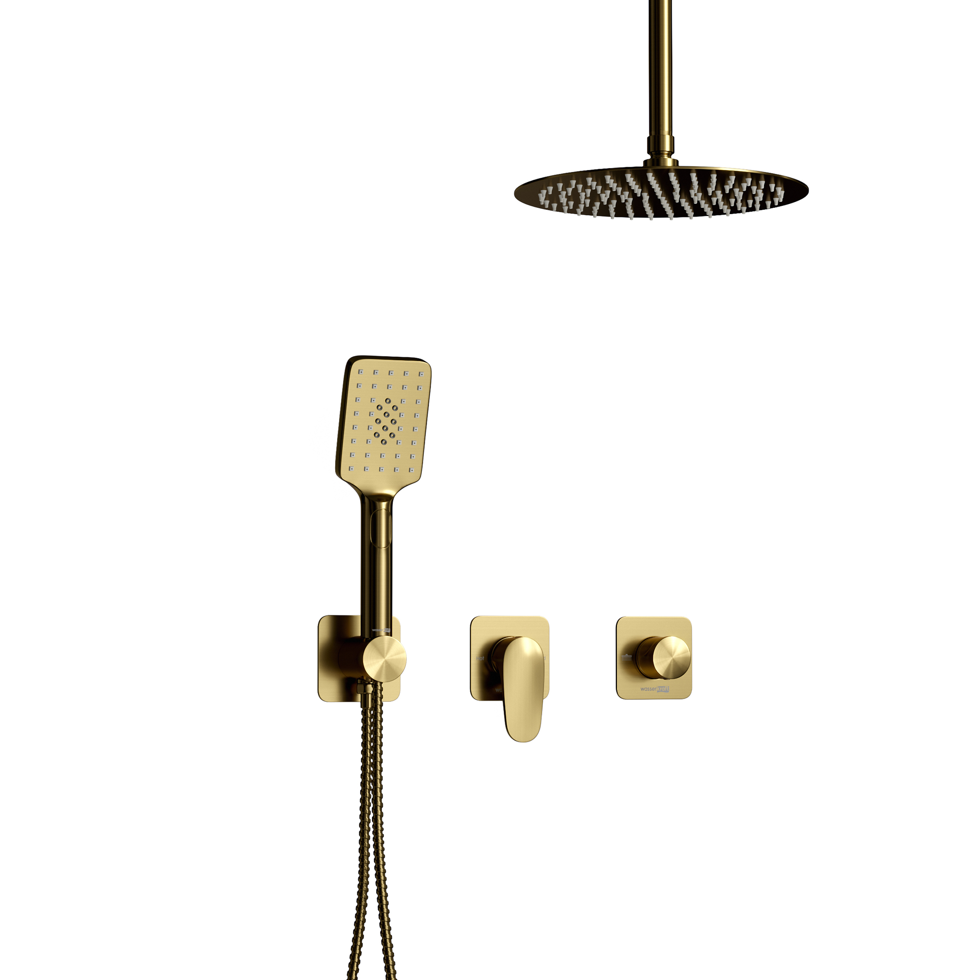 Встраиваемый комплект для душа с верхней насадкой и лейкой A3651.282.353.259.285.194.201