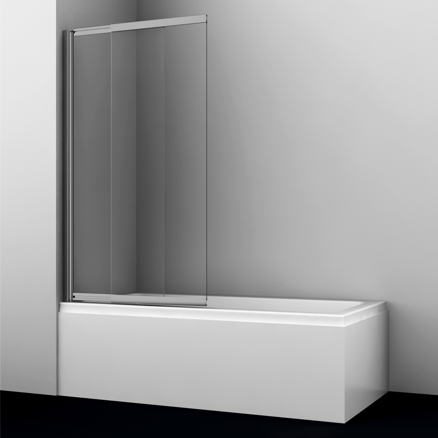 Стеклянная шторка на ванну с фиксатором Tauber 64S02-100F